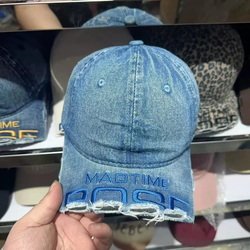 Top Version Letter Embroidery Women Men Baseball Caps Washed Vintage Baseball Hats Unisex Casual Golf Snapback Hat