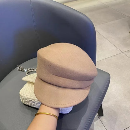 Trendy British Korean Style Baker Boy Trooper Hat
