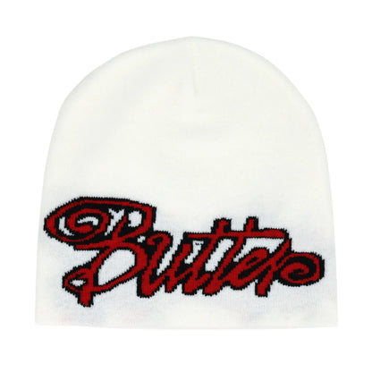 Y2k Letter Butter Knit Hats Skullies Beanies Autumn Winter Warm Hat