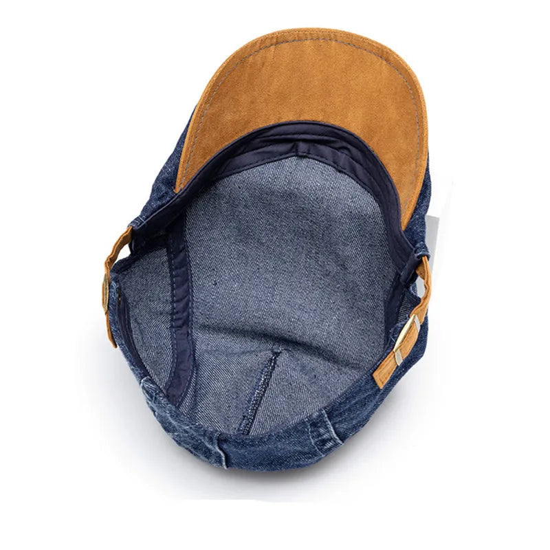 Four Seasons Cotton Solid Newsboy Caps Men Flat Peaked Cap Women