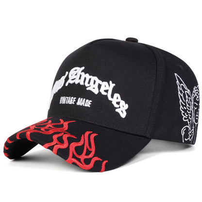 Unisex Los Angeles Flames Embroidery Baseball Caps Spring Autumn