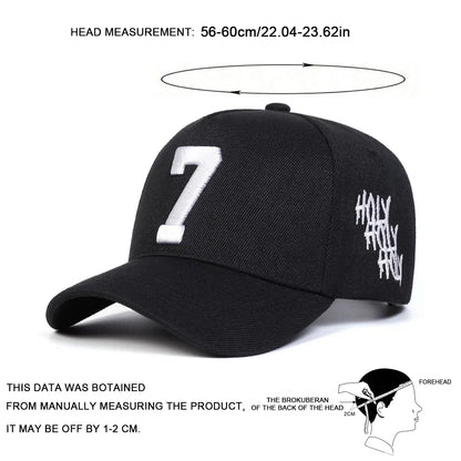 Unisex 7 HOLY Letter Embroidery Baseball Caps Spring Autumn
