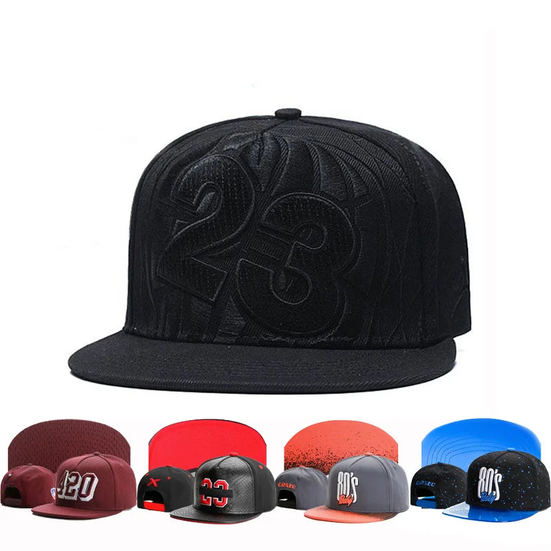 Spring Brand 23 Leather Black Cap Baseball Cap Men Women HipHop Knight Snapback Hat Adult Outdoor Casual