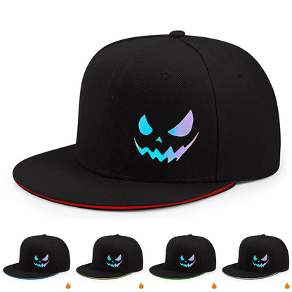 Unisex Personality Ghost Expression Hip-hop Hats Outdoor Adjustable Hardtop Baseball Caps