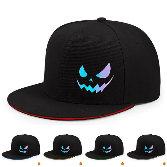 Unisex Personality Ghost Expression Hip-hop Hats Outdoor Adjustable Hardtop Baseball Caps