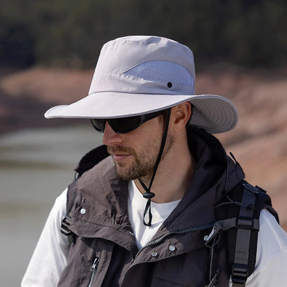 Autumn Summer UV Protection Sun Hats For Women Men Breathable Mesh Fisherman Caps