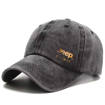 Jeep 2026 New Hat Trend Brand Aged Washed Cotton Soft-Top Baseball Caps