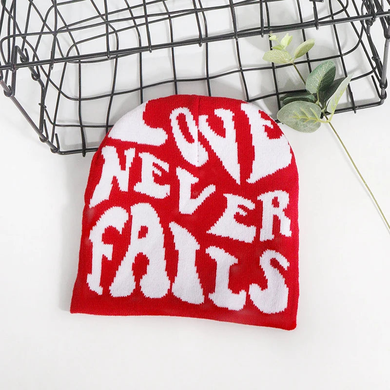 Y2k Letter Knitted Hat Autumn Winter Street New Unisex