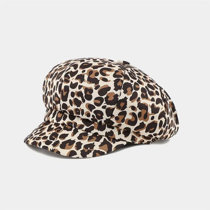 Four Seasons Cotton Print Beret Casual Octagonal Cap Painter Hat