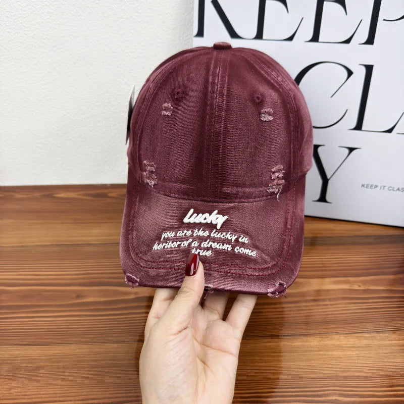 Letter Embroidery Baseball Woman Men Spring Summer