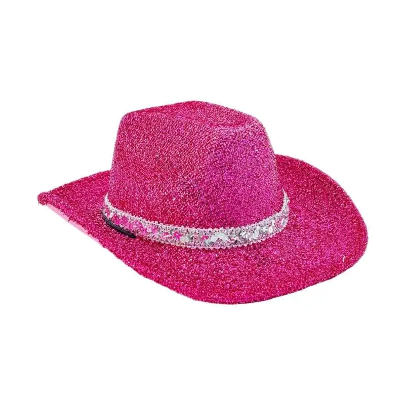 Trendy Glitter Powder Western Hat