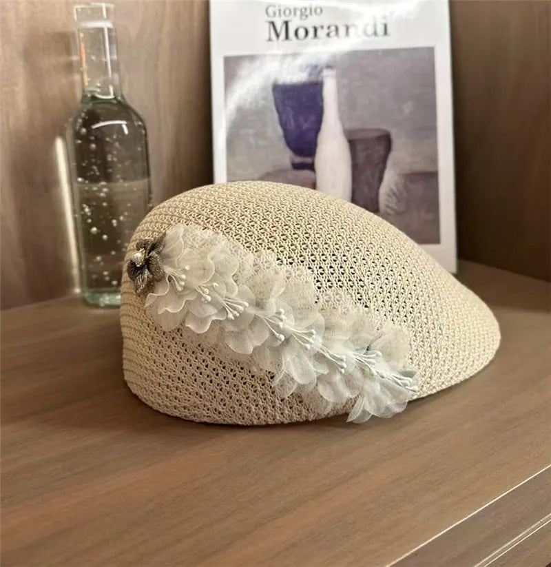 Knitted Lady Forward Cap Women Leisure Visors Hat