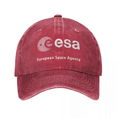 Vintage Esa European Space Agency Baseball Caps Unisex Distressed Denim Snapback Cap