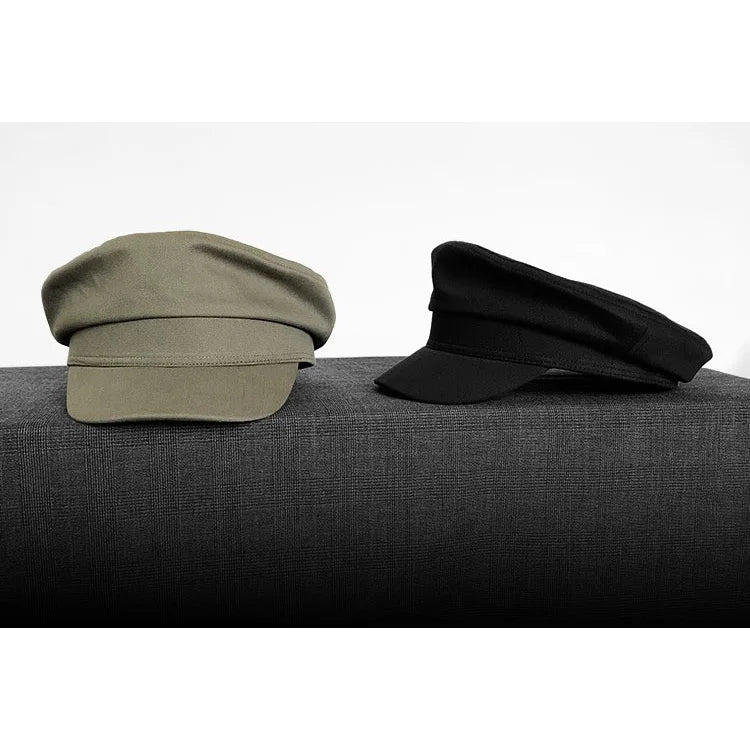 2025 Men's Nautical Peaked Cap - Vintage Flat Top Beret