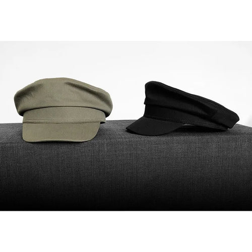 2025 Men's Nautical Peaked Cap - Vintage Flat Top Beret