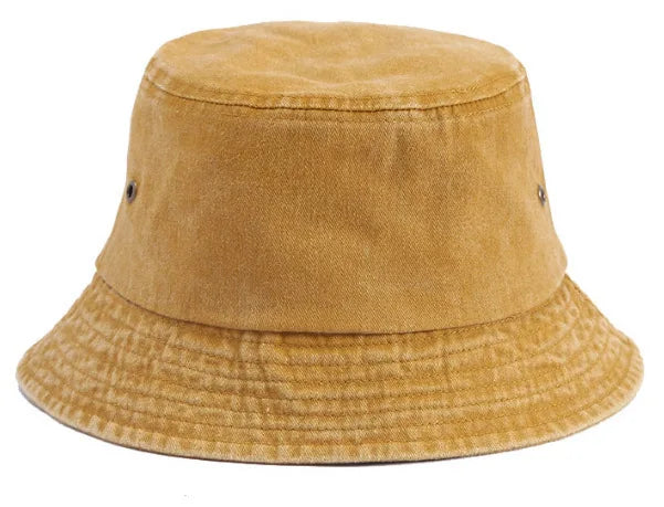 Retro Washed Denim Fisherman Hat Versatile Bucket Hats