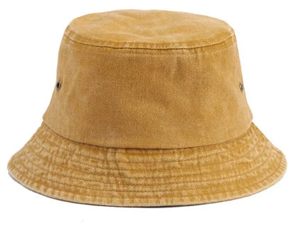 Retro Washed Denim Fisherman Hat Versatile Bucket Hats