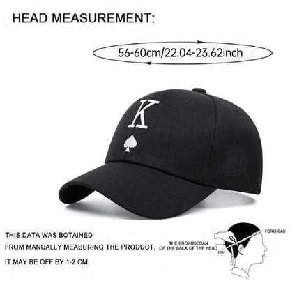 Creative Hip Hop Hat K Spade Heart Embroidery Street Skateboarding Hat