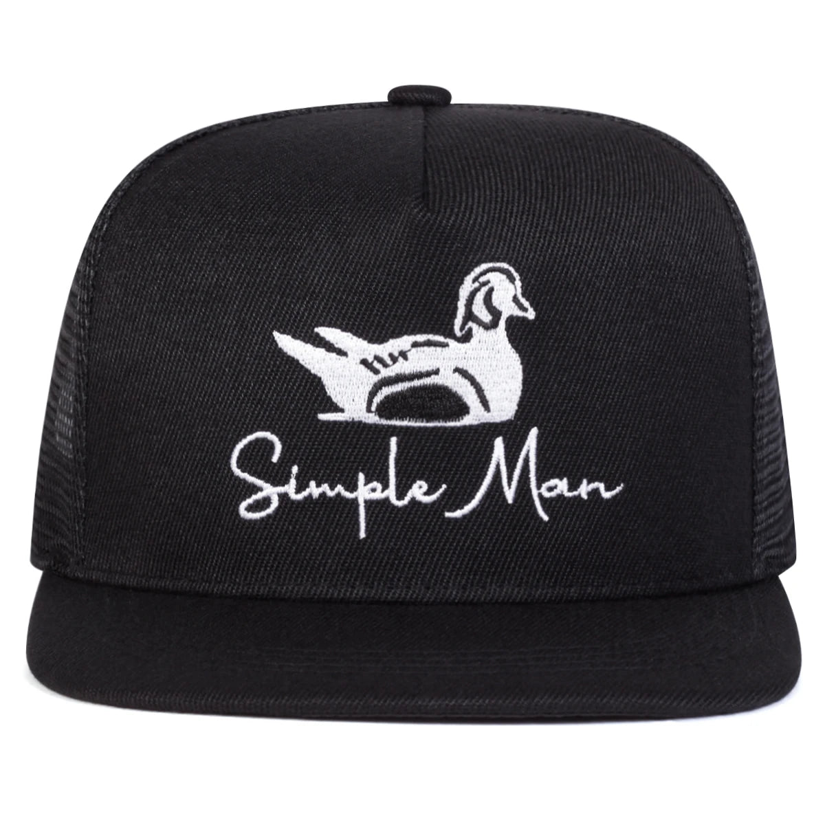 Unisex Simple Man Duck Embroidery Hip-Hop Net Hats