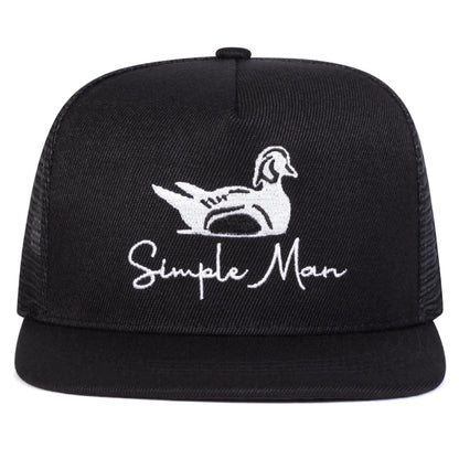 Unisex Simple Man Duck Embroidery Hip-Hop Net Hats