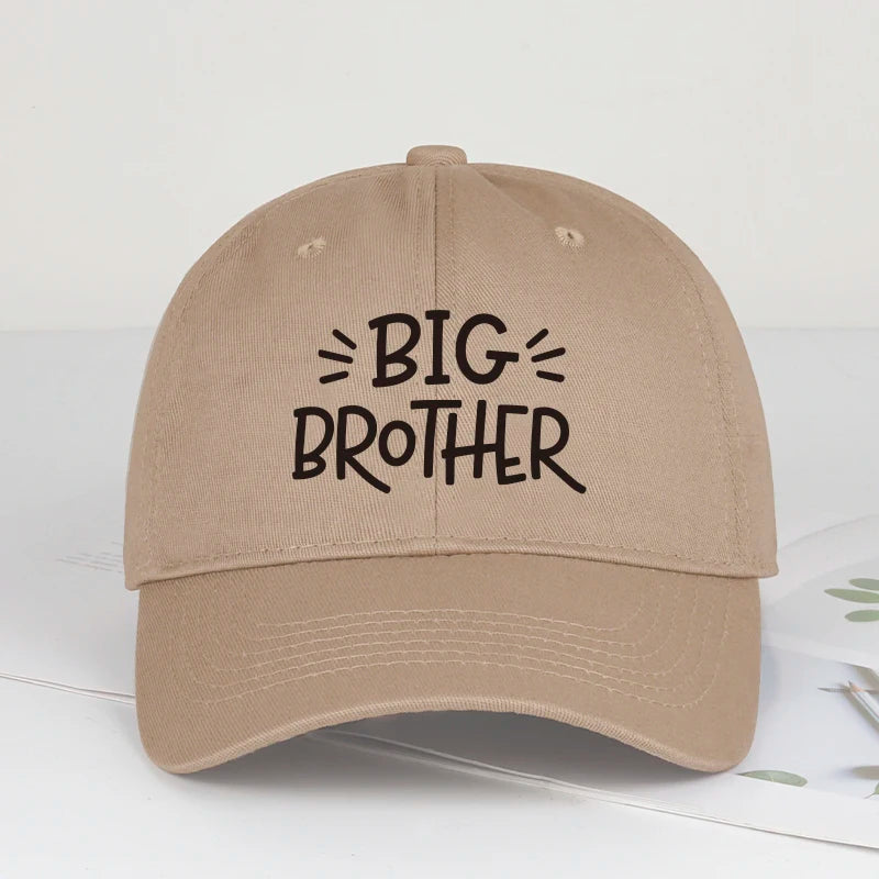 Coolwind Big Brother Letter Print Soft-Peak Baseball Cap