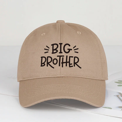Coolwind Big Brother Letter Print Soft-Peak Baseball Cap