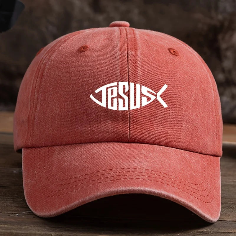Fishbone Printed Baseball Cap, Fashionable and Versatile, Hip-Hop, Men's and Women's