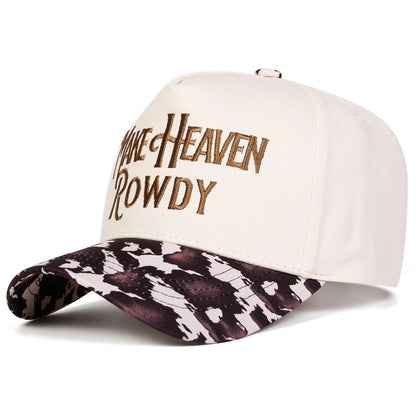 Unisex Make Heaven Rowdy Letter Embroidery Baseball Caps Spring Autumn