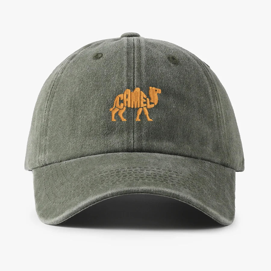 Camel Embroidered Exquisite Animal Vintage Cotton Baseball Caps Men Women