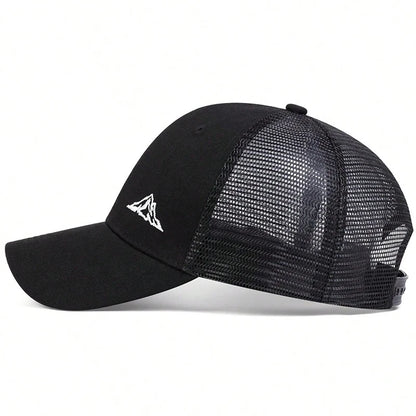 Unisex Mountain Range Embroidery Baseball Net Caps Spring and Summer