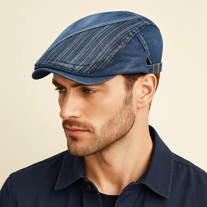 Four Seasons Washed Denim Newsboy Cap