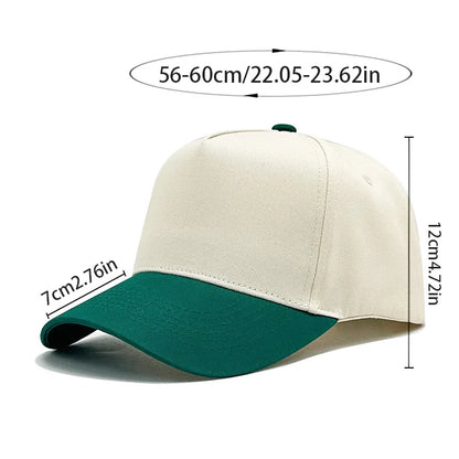 Retro Color Blocked Baseball Cap Outdoor Leisure Sports