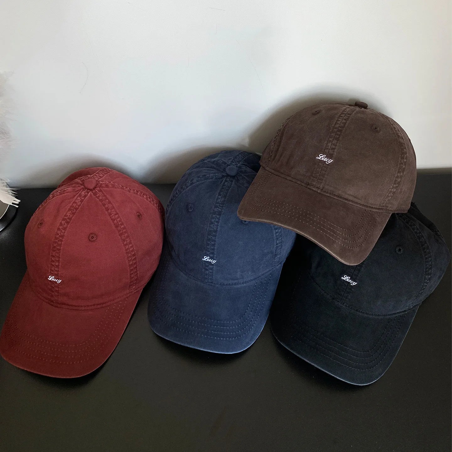 Retro Cotton Baseball Caps Spring Summer Letter Embroidery Sun Hats For Men & Women