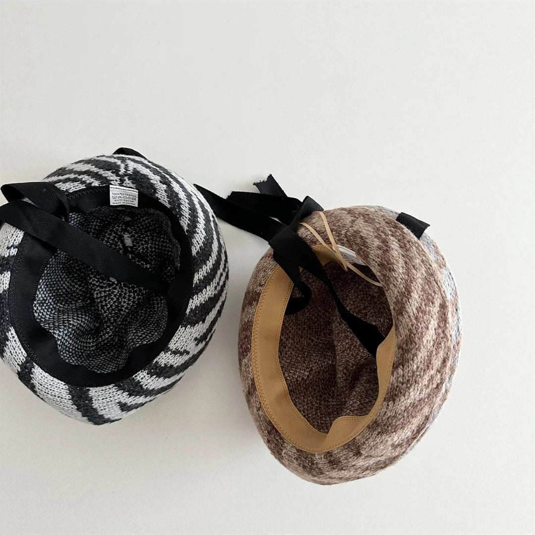 2-6Y Autumn Children Jazz Hat Fedora Style Zebra Stripe Print Hat