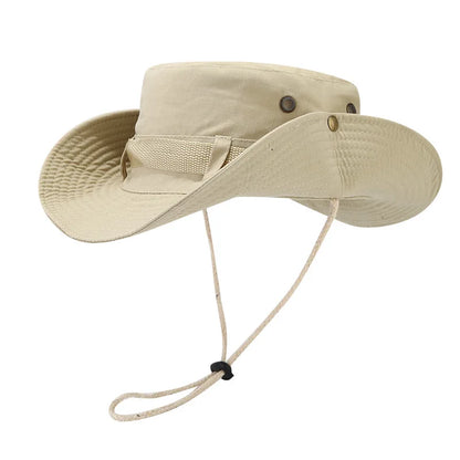 Solid Drawstring Women Bucket Hats Men Cap