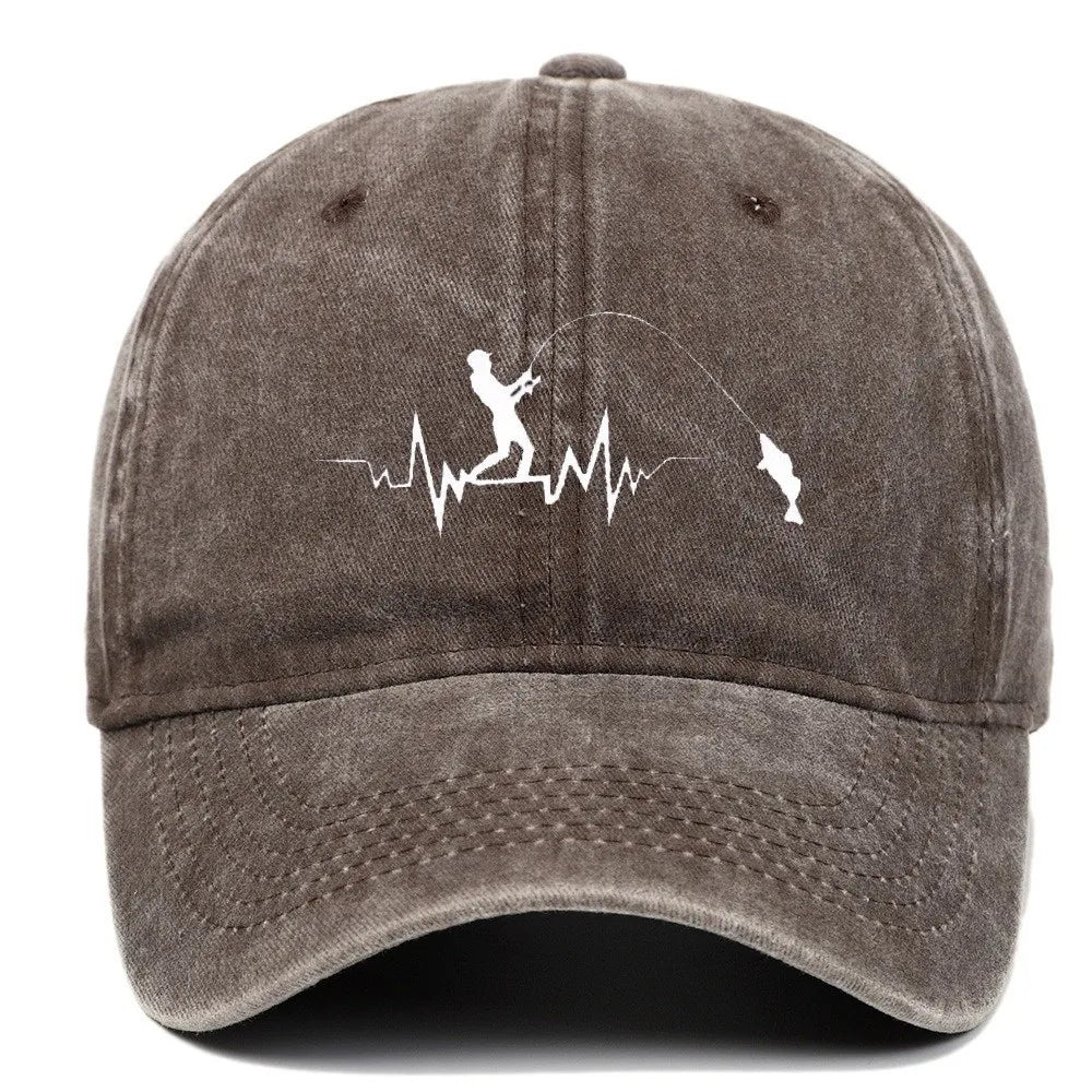Fashion Fishing Pattern Design Embroidery Baseball Cap