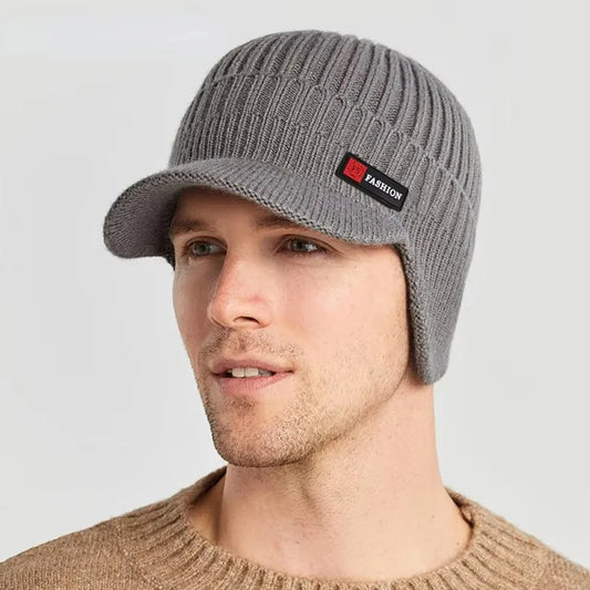New Winter Men Hat Outdoor Ear Protection Warm Thick