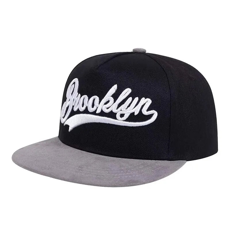 Brooklyn Letter Embroidered Snapback Cap Men Fashion