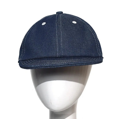 Vintage Denim Baseball Cap Short Brim Cap