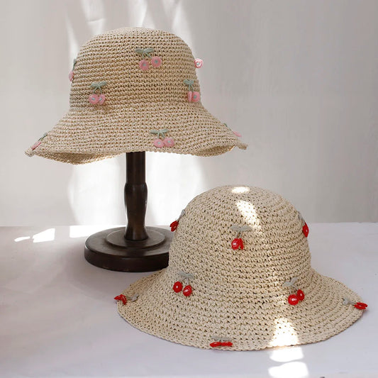 Straw Hat Summer Women Visor Bucket Hat