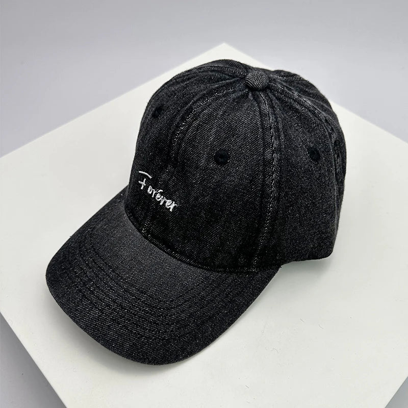 Retro Men Women Baseball Hats Cotton Embroidery Washing