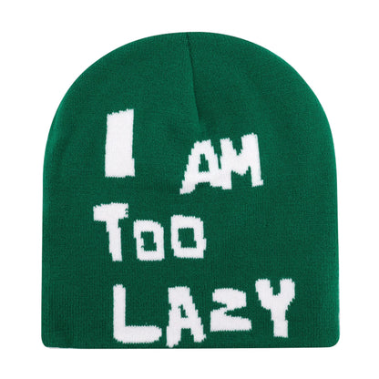 Y2k Letter Butter Knit Hats Skullies Beanies Autumn Winter Warm Hat