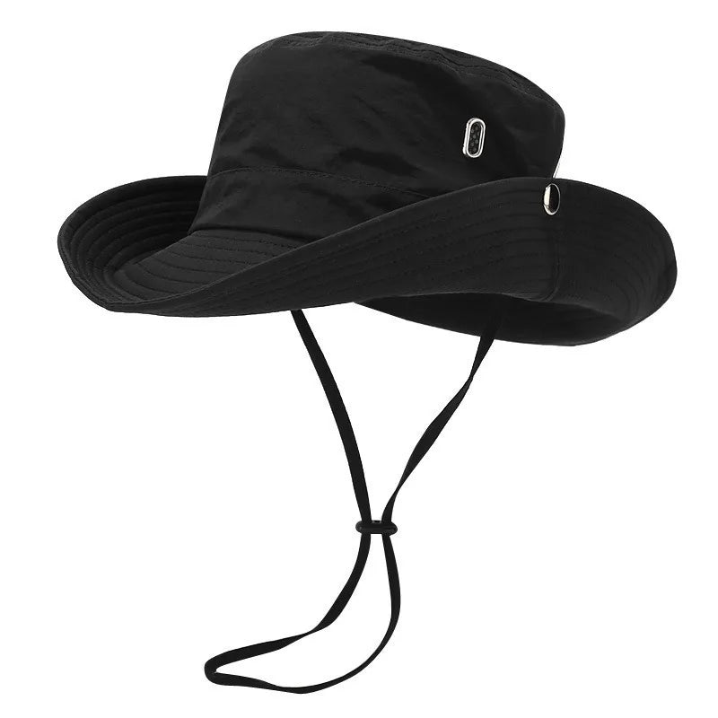 Summer Men Bucket Hat Outdoor UV Protection Wide Brim Hunting Hiking Hat