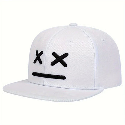 Unisex XX Smiling Face Embroidery Hip-Hop Hats