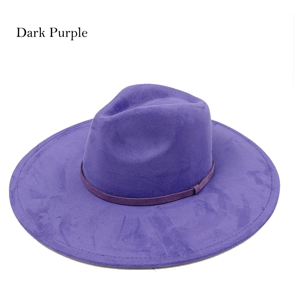 Suede Fedora Painting Felt Hats For Men And Women
