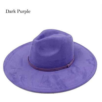 Suede Fedora Painting Felt Hats For Men And Women