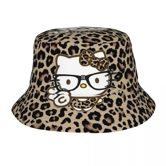 Kittys Leopard Bucket Hat Vocation Getaway Headwear Accessories Fisherman Cap