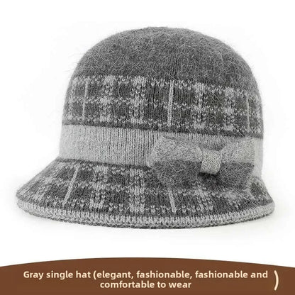 Elderly Women Plush Thick Warm Hair Cap