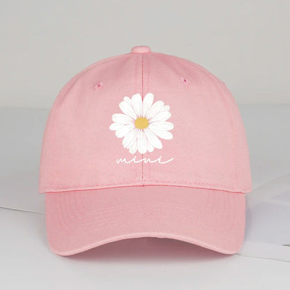 "Mini" Daisy Flower Print Baseball Cap