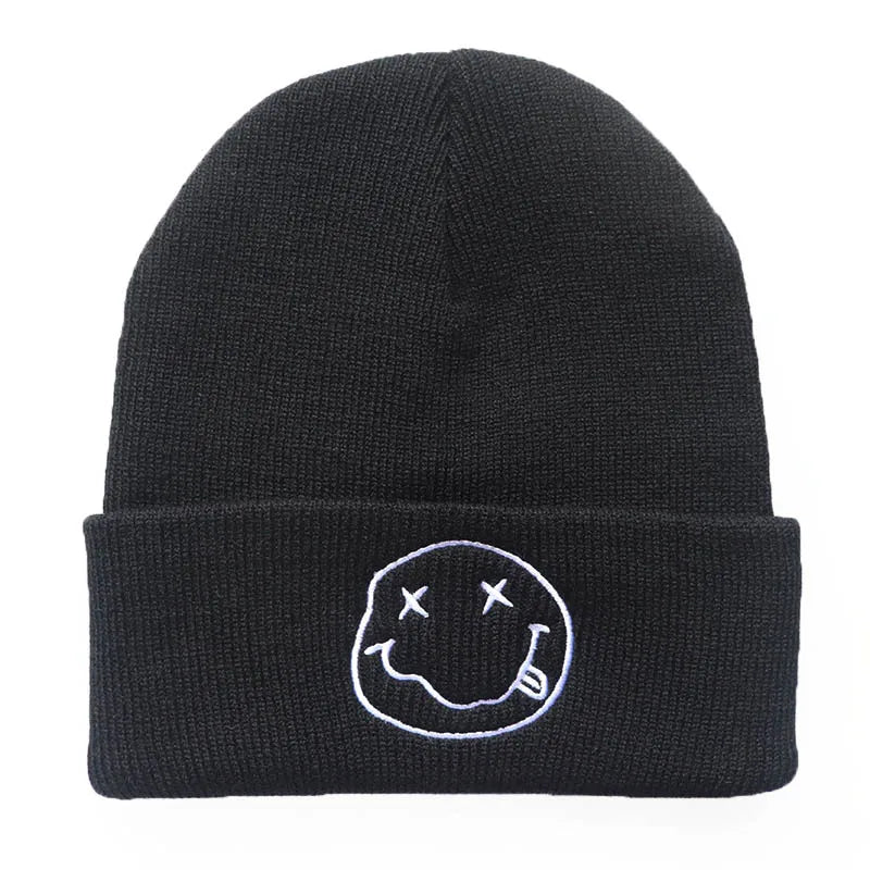 Winter Women Men's Caps Embroidered Knitted Hat Cycling Caps Warm Knitted Hats
